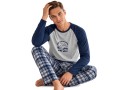 „Stay Wild“ мъжка памучна пижама с дълъг ръкав „Stay Wild“ мъжка памучна пижама с дълъг ръкав