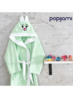 Детски халат за баня Green bunny