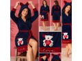 „Teddy Love“ дамски пухкав домашен халат с качулка „Teddy Love“ дамски пухкав домашен халат с качулка