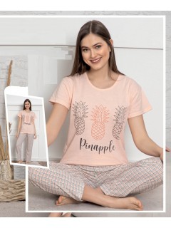 Дамска пижама с къс ръкав Pinapple
