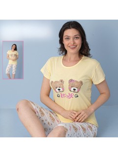 „Kitti“ дамска пижама с къс ръкав