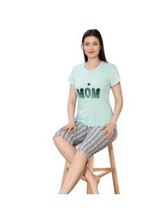 "Mom" дамска пижама с къс ръкав